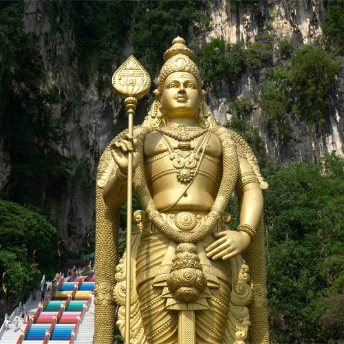 Lord Murugan Statue in batu Caves Kuala Selangor Fireflies Tour