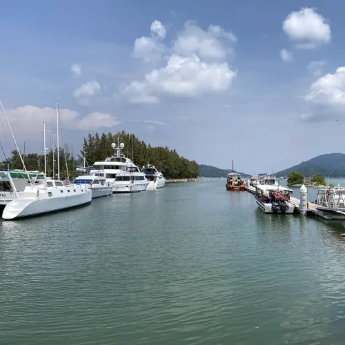 Pangkor Laut Resort Private Jetty – Marina Island Jetty Complex Private jetty for Pangkor Laut Resort guests at Marina Island complex in Perak, Malaysia