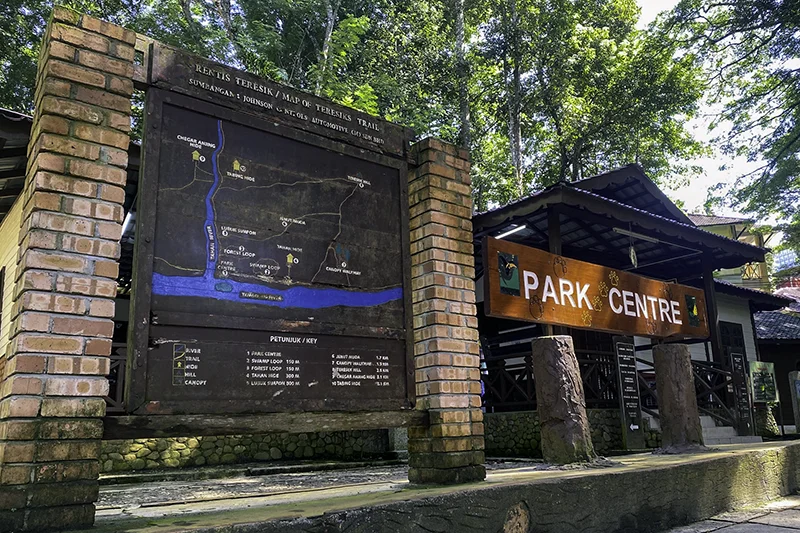 Park Centre and registration counter at Taman Negara where tourists obtain entry permits before starting their chosen things to do in Taman Negara.