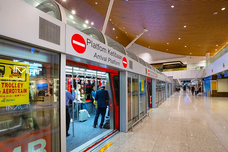 KLIA Aerotrain arrival platform at Kuala Lumpur International Airport