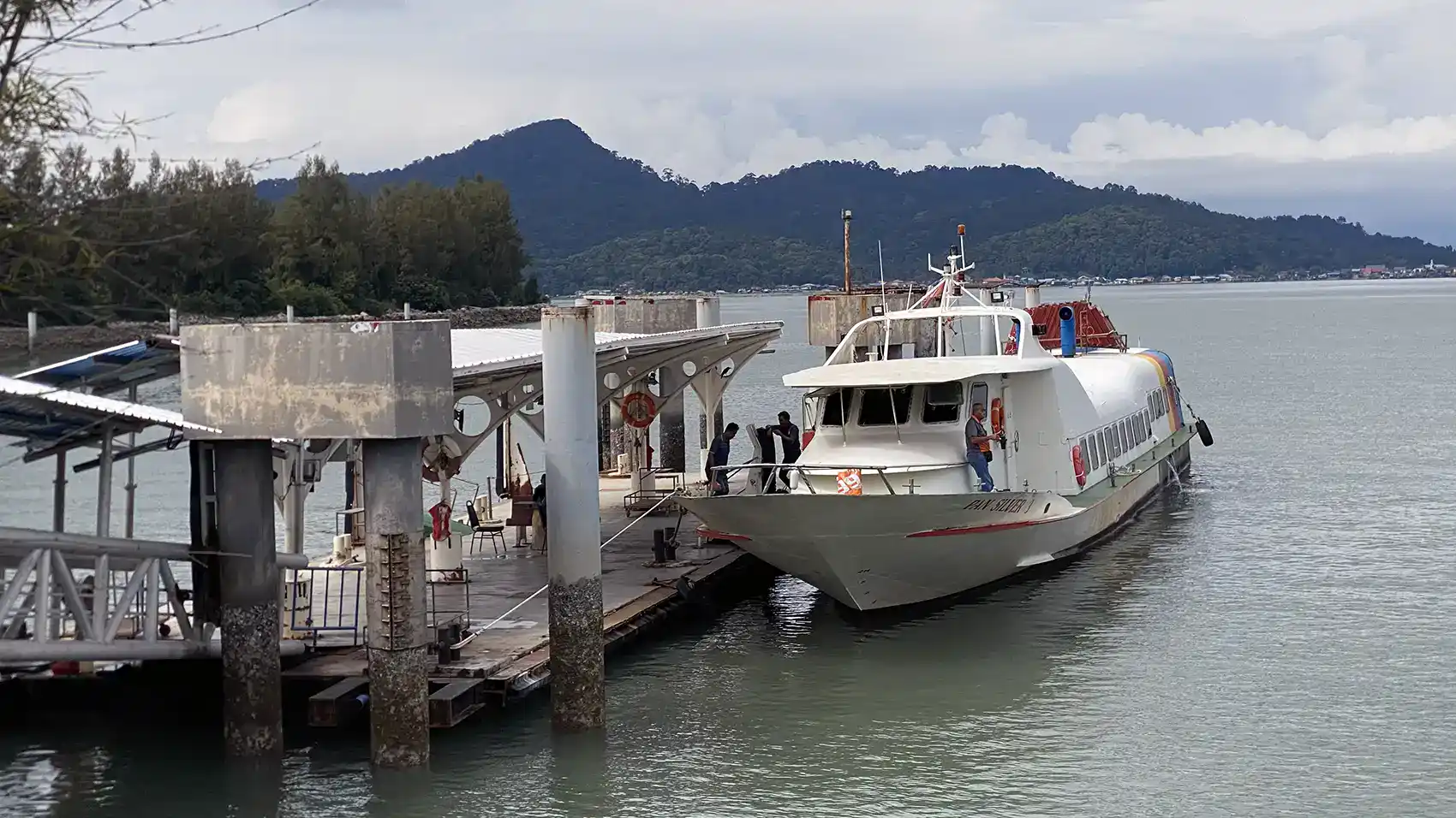 Ferry boarding at Marina Island Jetty for Pangkor Island