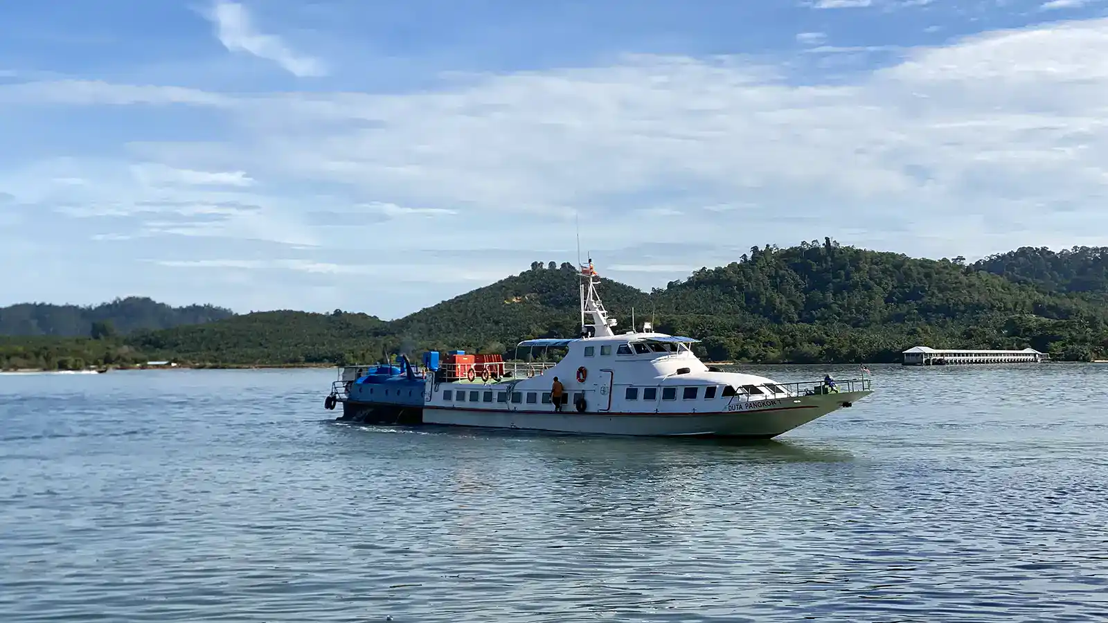 Ferry crossing to Pangkor Island from the mainland jetty