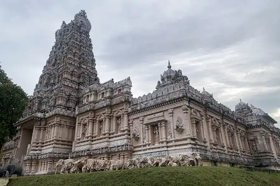 Sri Shakti Temple in Kuala Selangor showcasing detailed Hindu architecture in Selangor, Malaysia