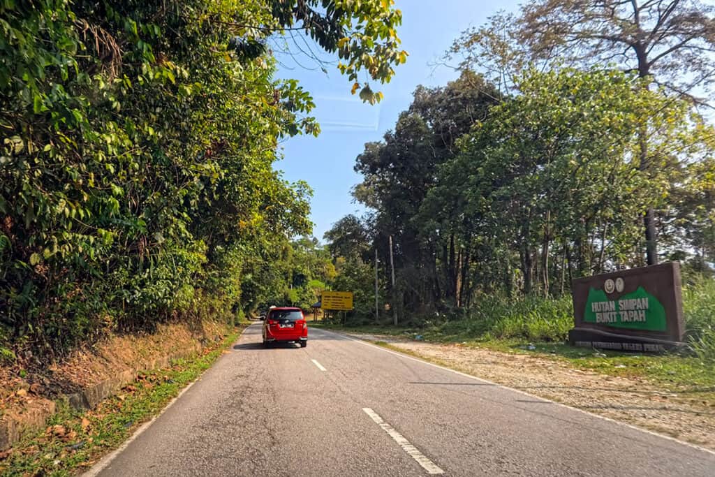 Tapah route mountain road Kuala Lumpu to Cameron Highlands through Bukit Tapah forest