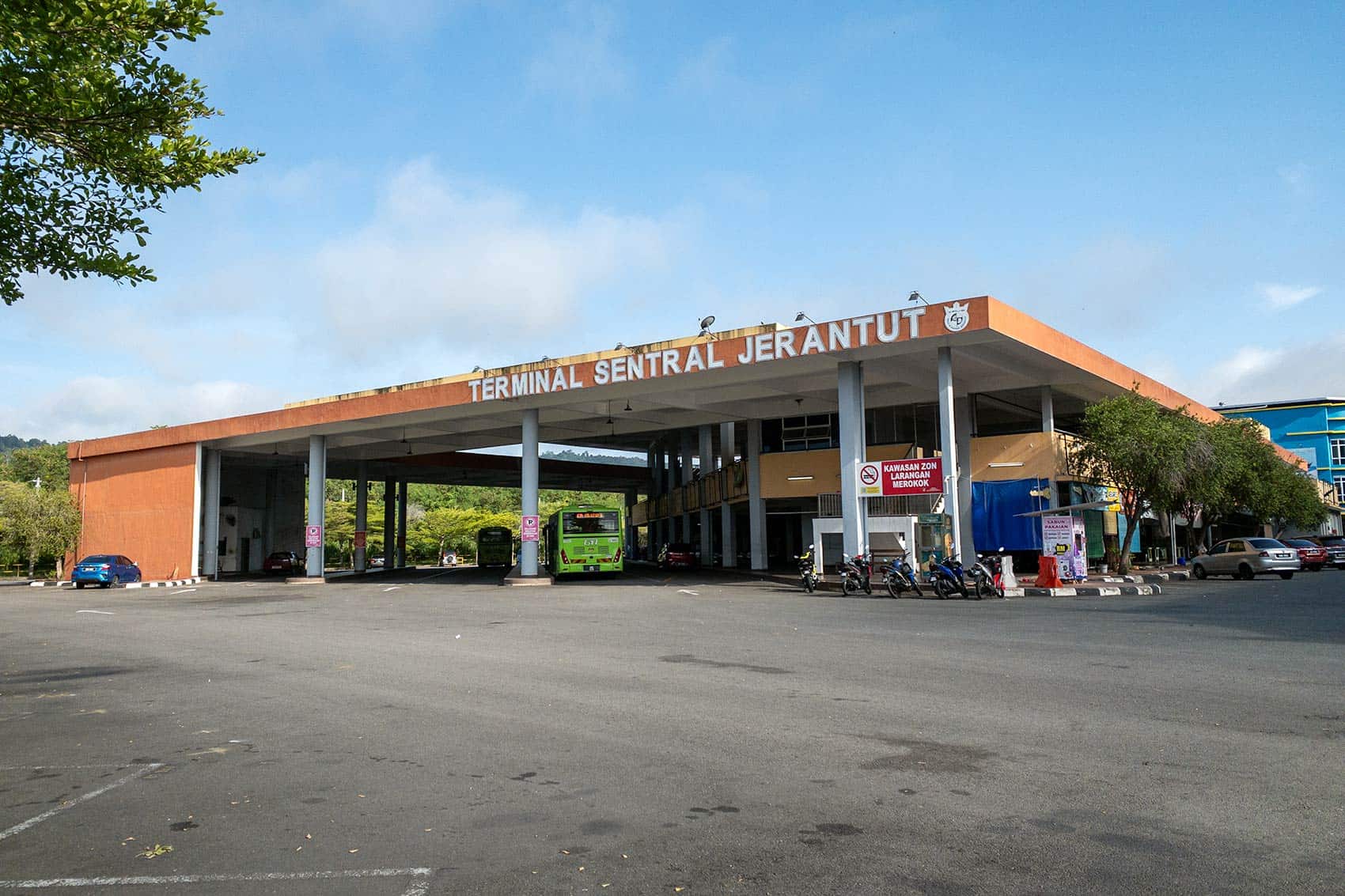 Terminal Sentral Jerantut bus station — the main public transport connection point for getting to Taman Negara National Park from Kuala Lumpur