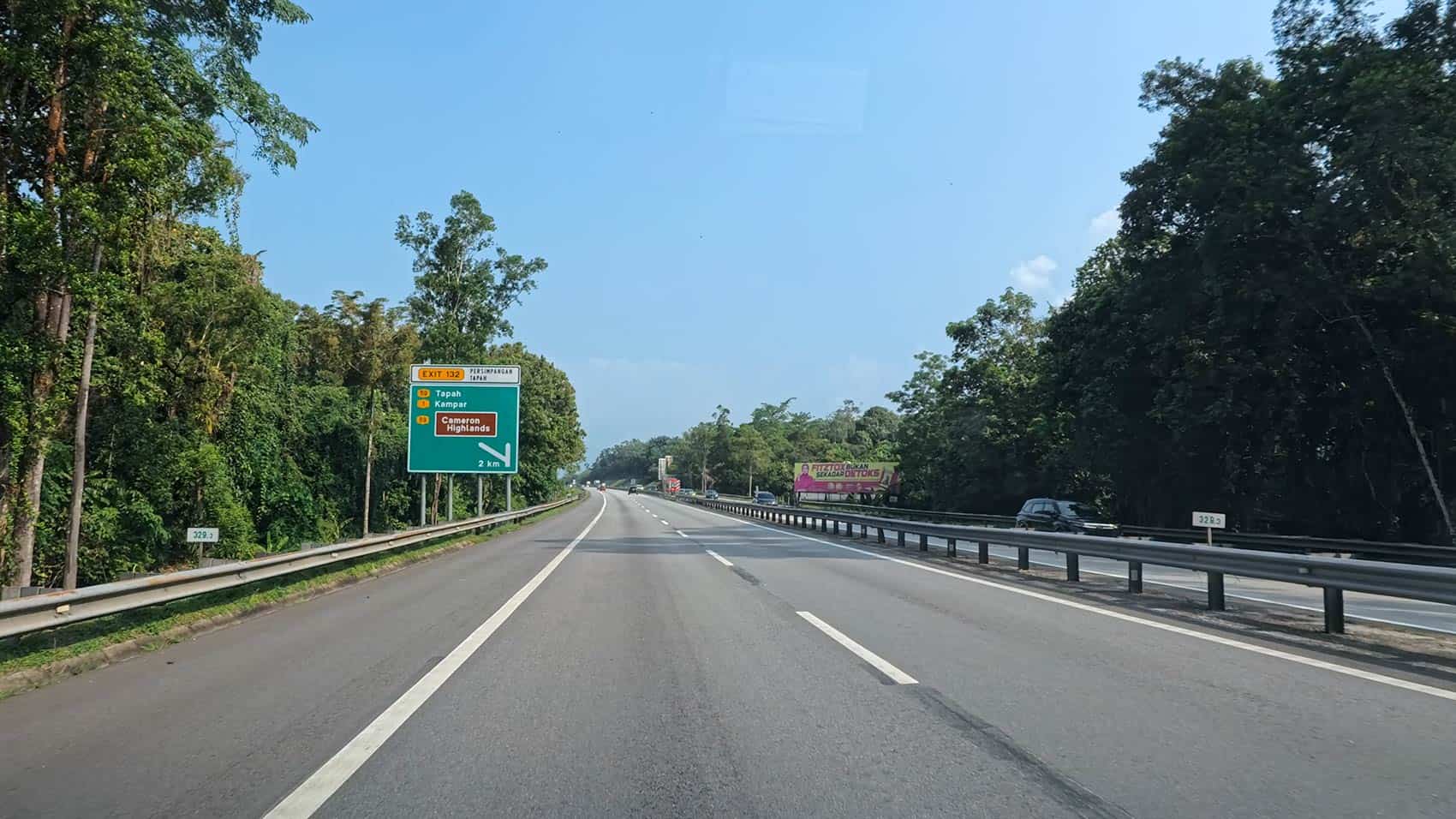 how-to-get-to-cameron-highlands-from-kuala-lumpur-tapah-exit-132-north-south-expressway